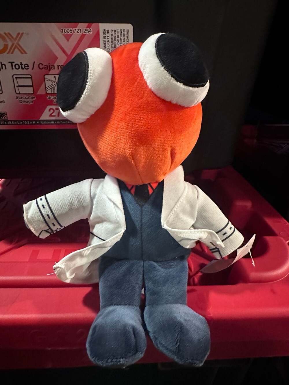 Rainbow Friends Orange Plush Scientist Figure